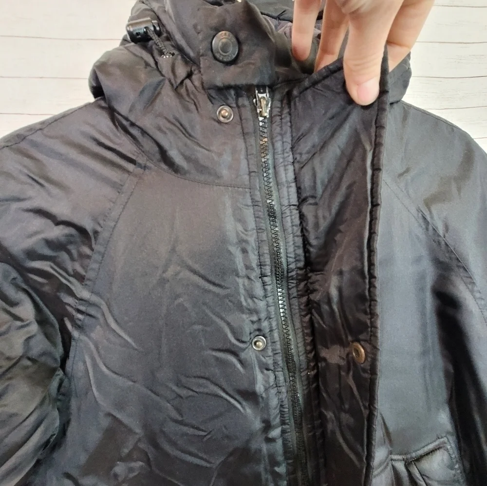 J.CREW QUILT LINED PUFFER COAT IN BLACK, SZ XS
